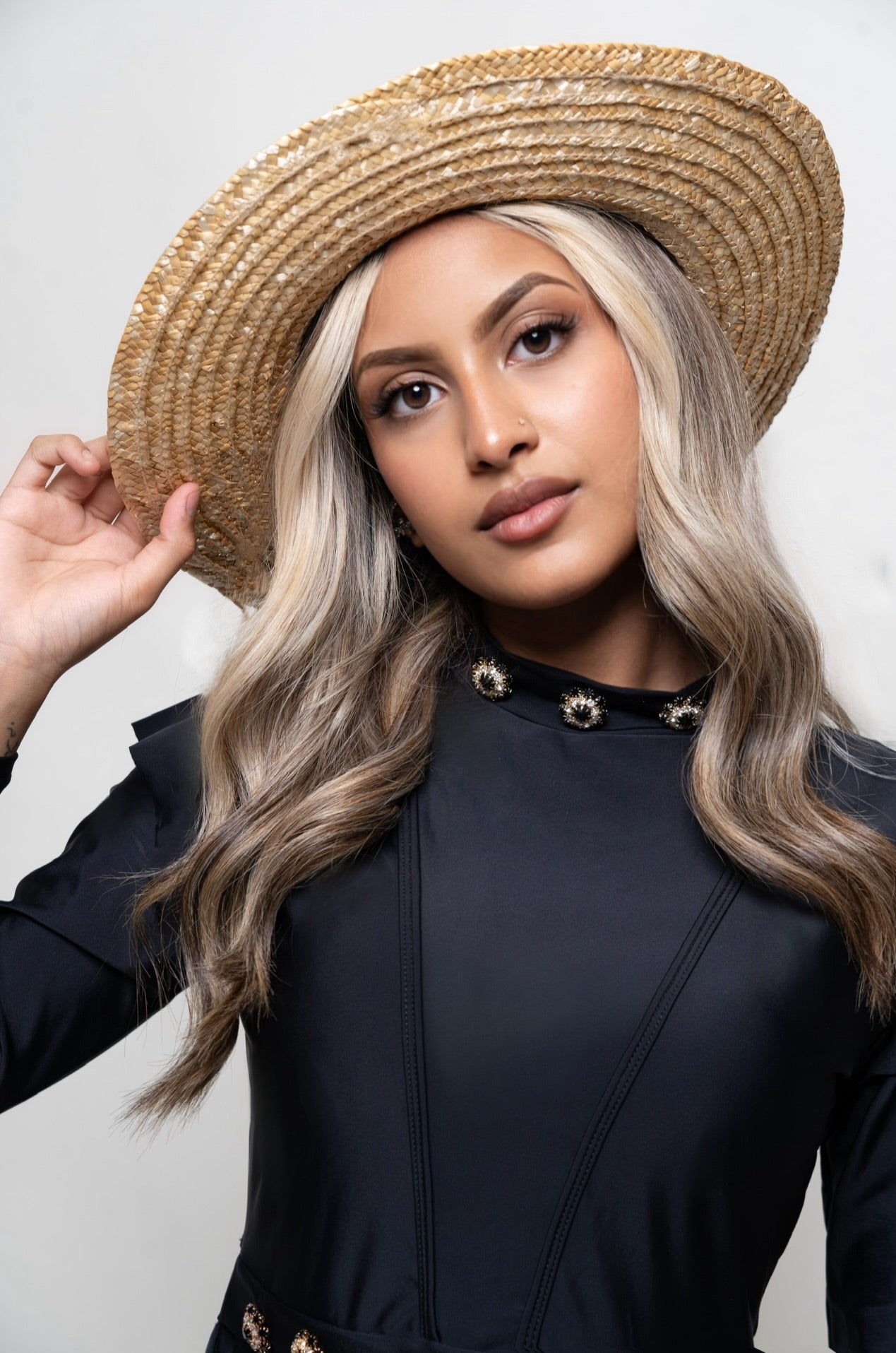 Catla- Jewelled Modest Swimsuit Set (Black)