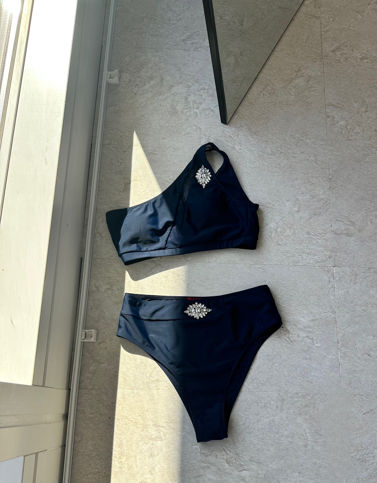 Dory - Jewelled Bikini Bottoms (Black)