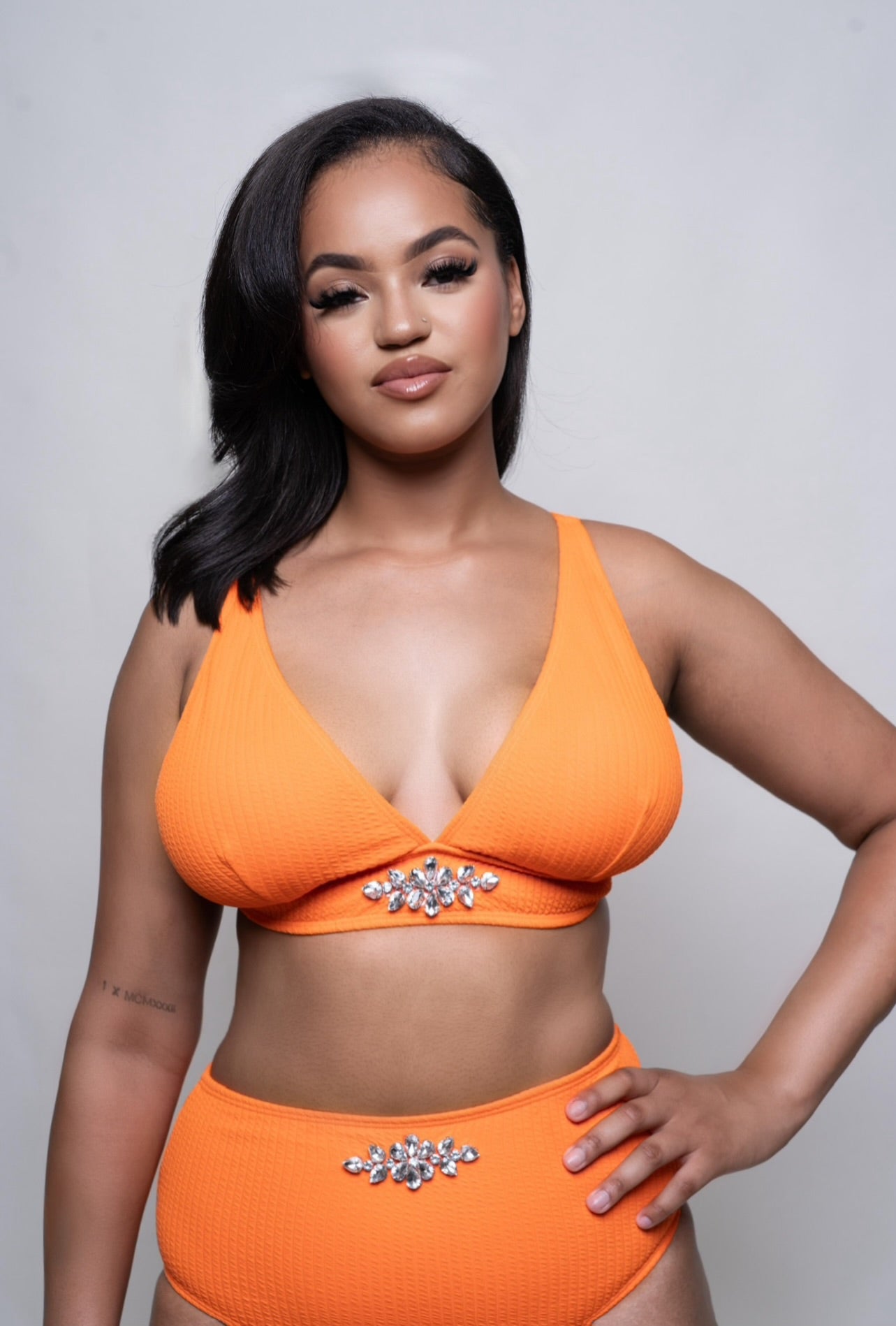 Rmora - Jewelled Bikini Bottoms (Orange)