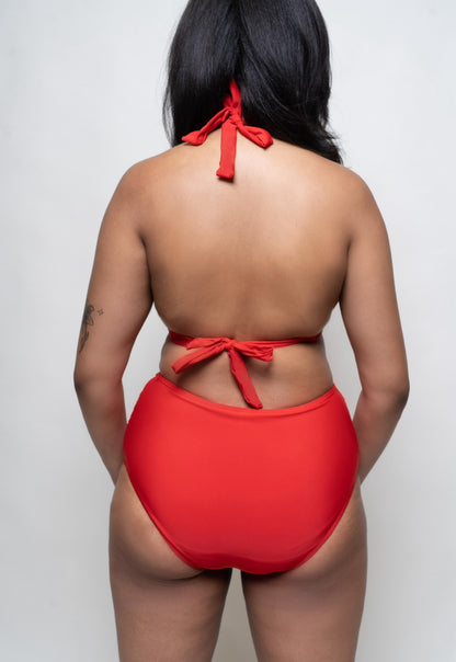 Coley - Jewelled Bikini Top (Red)